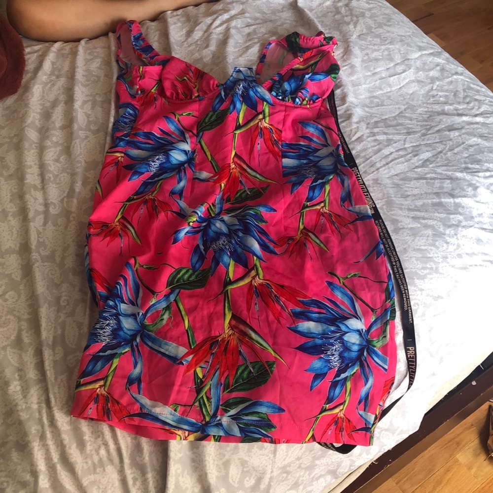 Floral pink dress